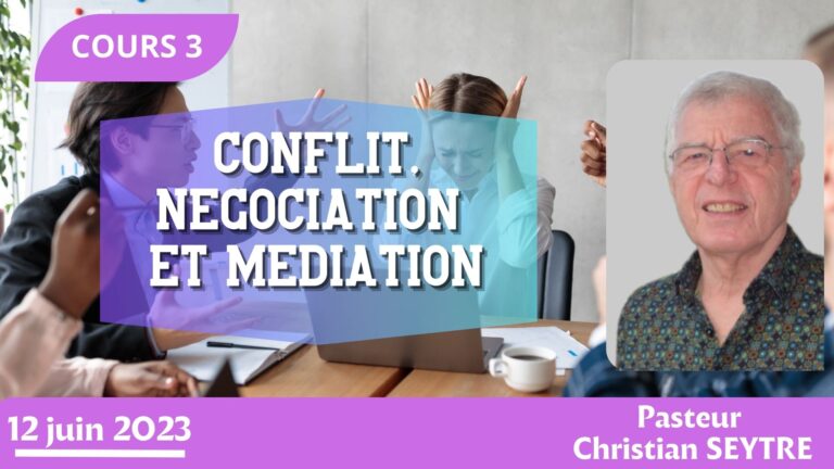 CONFLITS, NEGOCIATION ET MEDIATION Partie 3